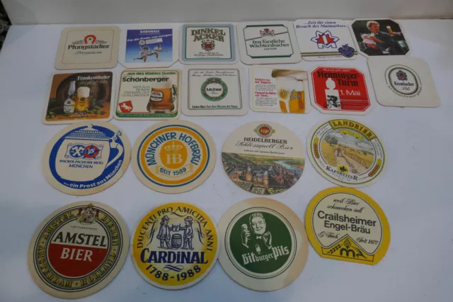 20 diff 1980's German Beer Matts or Coasters Lot of 20 Lot # 6