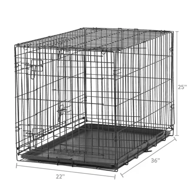 35x21x1 inch Metal Replacement Dog Crate Tray Galvanized Steel Chew Proof Leakproof, Size: 88*55*2.54cm/35*21.63*1in, Silver