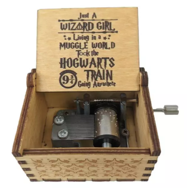Harry Potter Wizard Girl Engraved Wooden Music Box Musical Gift A19