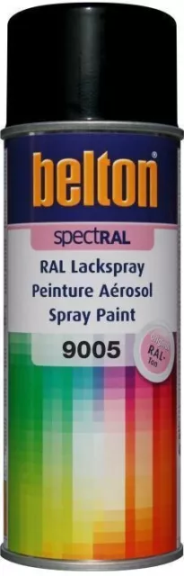 Pintura Spray Multi Soporte Ral 9005 Negro Mate 400ML Espectral Belton