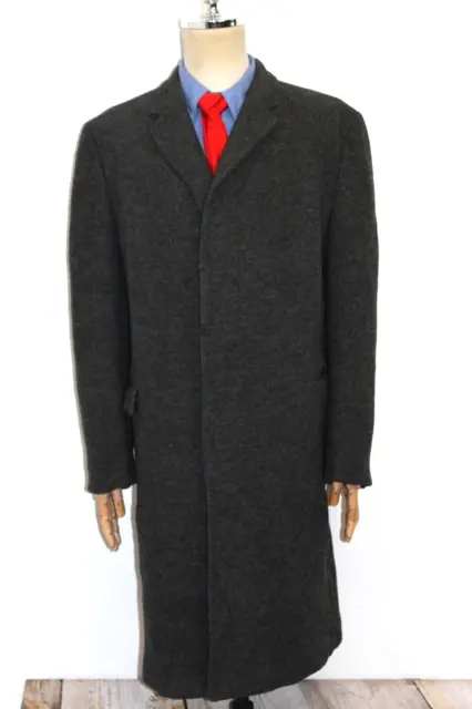 Men's BURBERRY London Cheviot Vintage Wool Coat Size 44