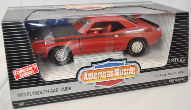 ERTL 1/18 1995 Mopar Nationals #2 1970 AAR Cuda Rally RED 7439 American Muscle 3