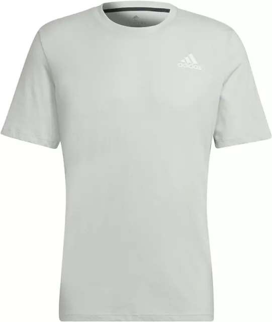 Men's Adidas T-Shirt Aeroready Running Top - Fitness Gym Training Gym - Green