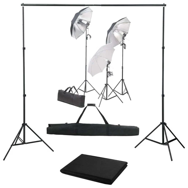 Kit per Studio Fotografico con Set di Luci e Fondale 5199397
