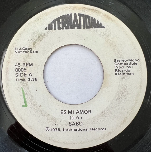 Latin 45 / Sabu “Es Mi Amor / Aleluya Yo Te Amo” ~ International Promo ~ HEAR