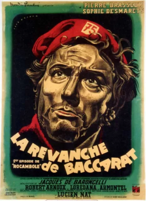 affiche du film REVANCHE DE BACCARAT (LA) 60x80 cm entoilée