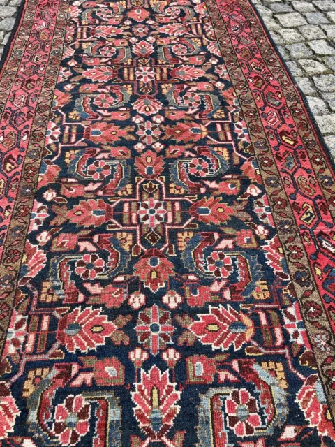 Alter Antiker Handgeknüpfte Läufer Mehraban Perserteppich RUG Carpet  307X106 cm 3