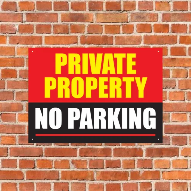 No Parking Metal Sign Private Property No Parking Driveway Disabled 011