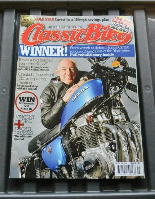 Classic Bike March 2007 BSA Gold Star, FZR-OW01, Vincati, Moto Guzzi cafe racer