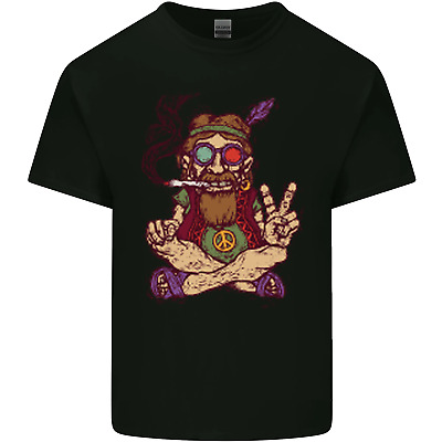 Strafatto Hippy Canna Marijuana DROGA LSD ACID da Uomo Cotone T-Shirt Tee Top