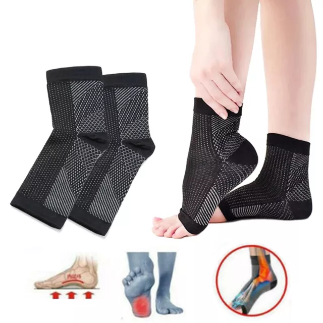 2 x Plantar Fasciitis Socks Heel Foot Arch Support Pain Relief Compression Socks