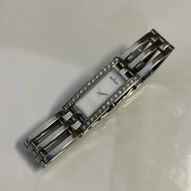 Custodia diamante madreperla donna Movado 84 H5 1400 S, usata