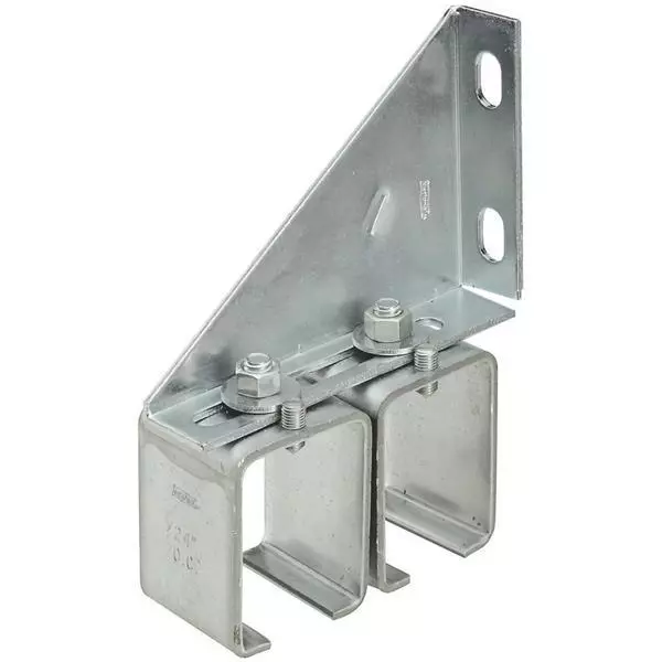 10 Pk Galvanized Steel 2" Long Double Splice Box Rail Barn Door Bracket N104752