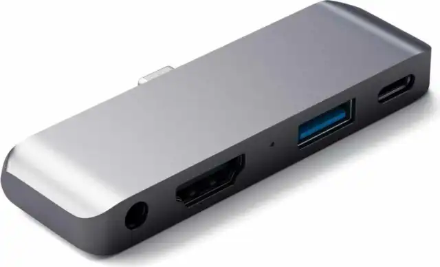 Satechi Type-C Multi-Port Adapter V2-4K HDMI, Ethernet, USB-C, SD/Micro, USB  3.0 MacBook Pro, MacBook Air, Windows Laptops Space Gray ST-TCMA2M - Best  Buy