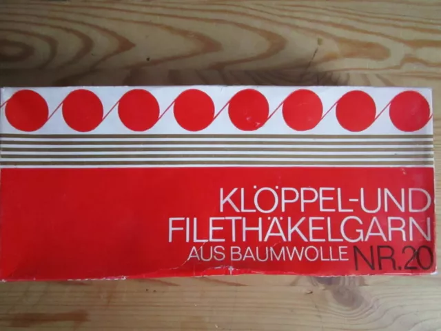 Klöppelgarn und Filethäkelgarn  Baumwolle  DDR  beige  8 Knäuel  NEU