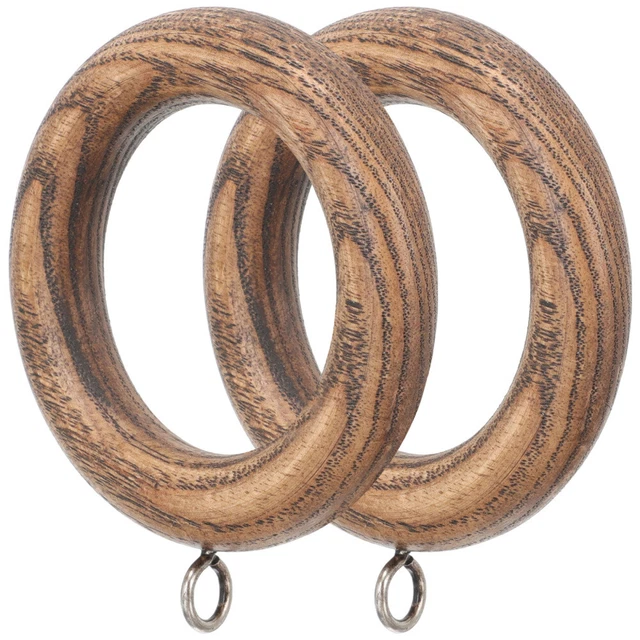 2 Pcs Wooden Curtain Ring Hooks Hanging Garland Curtain Buckle