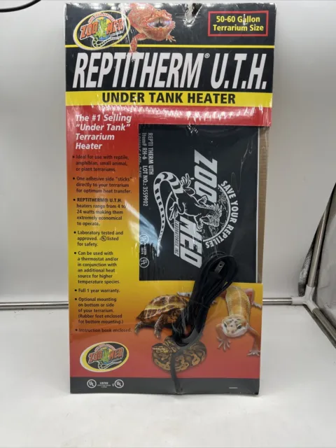 Zoo Med ReptiTherm Under Tank Heater 50-60 Gallon 8"x18" Brand New!