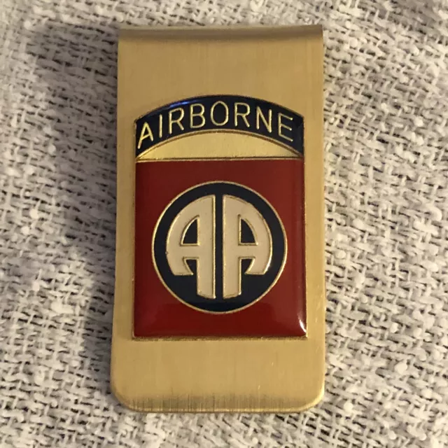 82nd Airborne Division Gold Money Clip New US ARMY