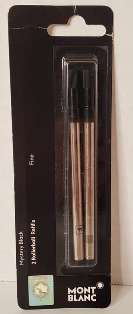 MontBlanc Rollerball Pen Refill, FINE, Mystery Black, 2 Pack (107881) - New MontBlanc Rollerball Pen Refill, FINE, Mystery Black, 2 Pack (107881) - New