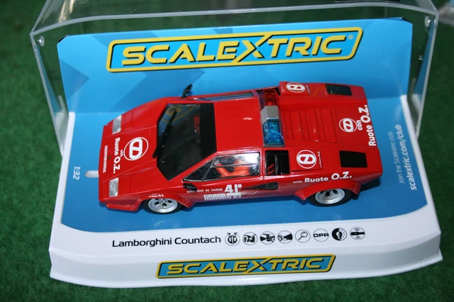 Voiture Slot Scalextric Lamborghini Countach - Monaco GP 1983, échelle 1/32