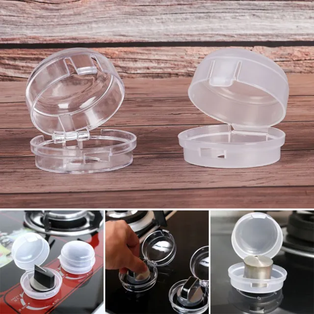Plastic Kitchen Gas Stove Protector Oven Lock Lid Knob Cover Child Protection