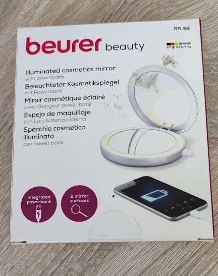 Beurer BS 39 Beleuchteter Kosmetikspiegel mit Powerbank Spiegel BS39 BS-39