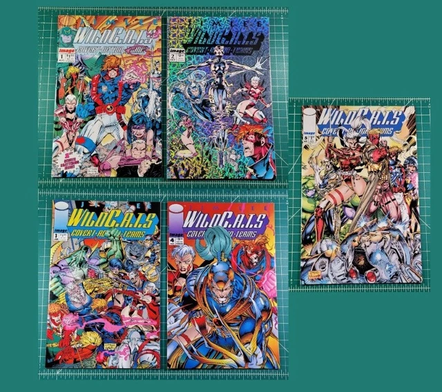 WILDCATS #1-5 (1992) Jim Lee Comic Book Series Image Comics Lot 1 2 3 4 5 VF/NM