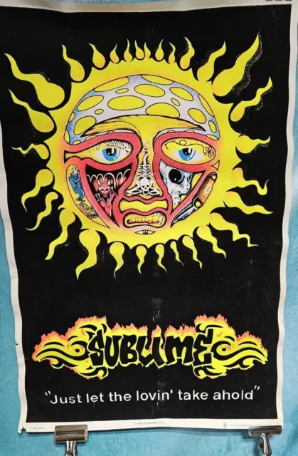 Original 2002 Sublime Sun #1810 Flocked Blacklight Poster