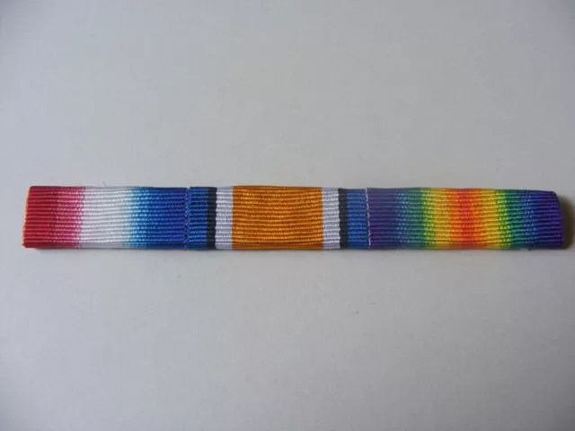 WW1 Trio 1914-15 Star, British War Medal, Victory Medal Ribbon Bar