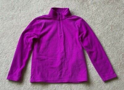 Champion Girls Purple ¼ Zip Pullover Fleece Sweatshirt Size M VGUC