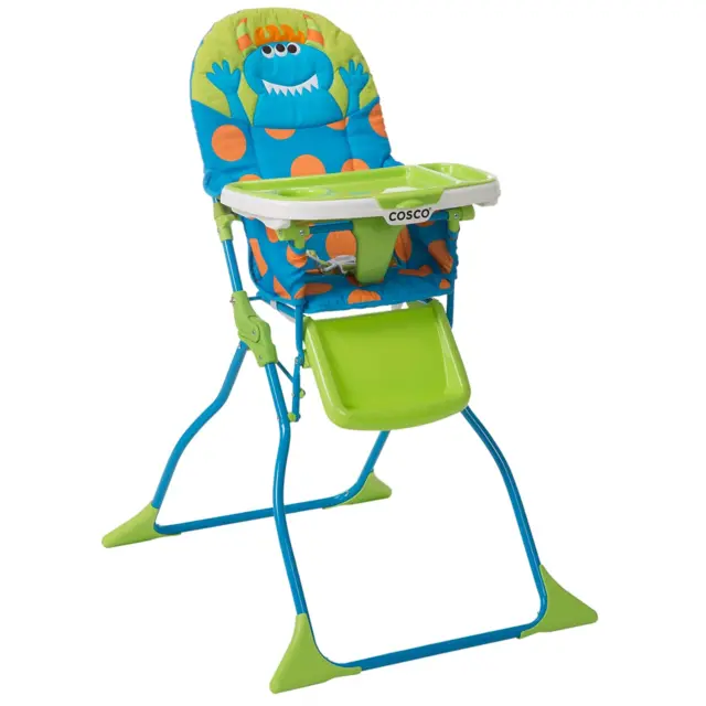 Simple Fold Deluxe High Chair with 3-Position Tray, Monster Syd