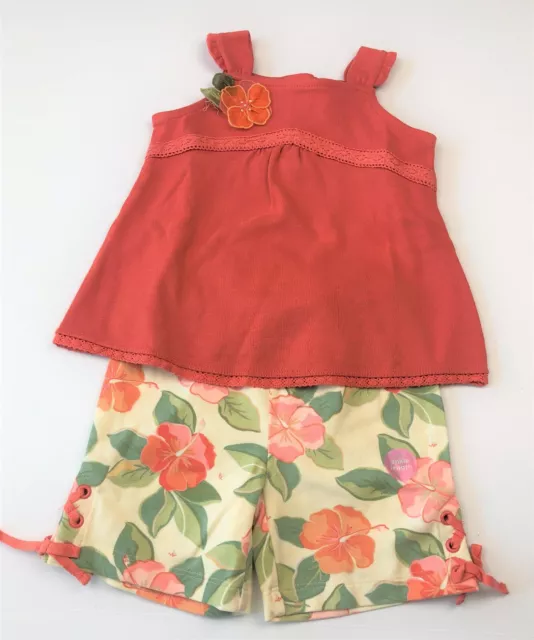 NWT Gymboree Baby Girl Hibiscus Ankle Knit Pants & Corsage Tank Size 3-6 Months