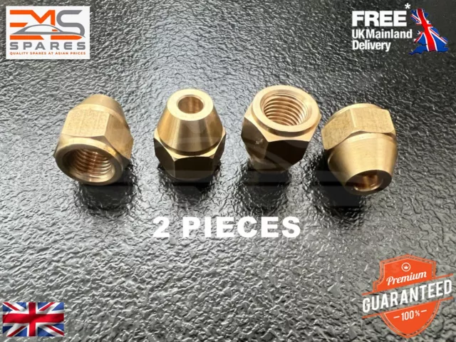 Brass Brake Pipe Fitting 7/16" UNF x 20Tpi Female for 3/16" Pipe x 2 piece : EMS