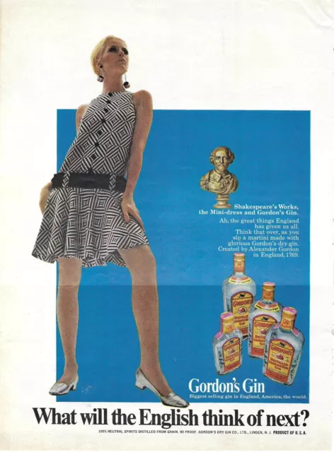 1967 Gordon’s Gin Distilled London Dry Gin Vintage Magazine Print Ad/Poster