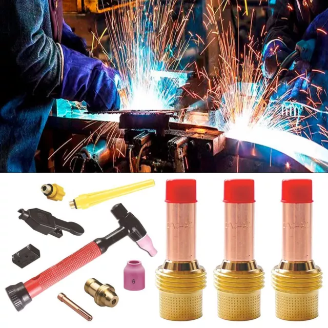 Welder Accessory Medium Gas Lens Welding Torch Collet Body for TIG WP17/18/26
