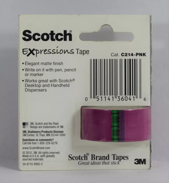 Scotch Expressions Band in Pink 19 mm x 7,62 m (3/4"" x 300"") x 5 Rollen BRANDNEU 3