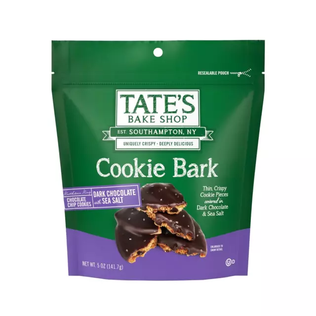 Cookie Bark, Chocolate Chip Cookies with Dark Chocolate and Sea Salt, 5 Oz