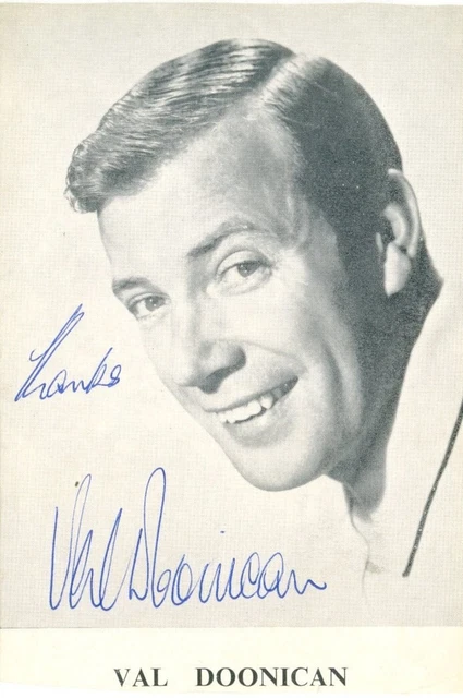 Val Doonican signed photo autograph 1950s Irish singer Walk Tall