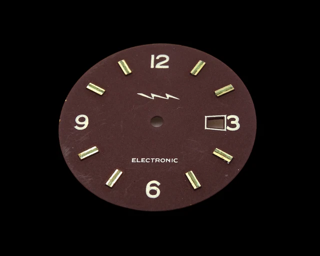 Cadran LIP Electronic Tropical - Prototype - Marron - Pour Montre Vintage - Occasion