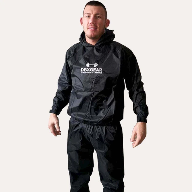 SAUNA SWEAT SUIT Weight Loss Full Body Men Women Hood Gym Fitness Heat