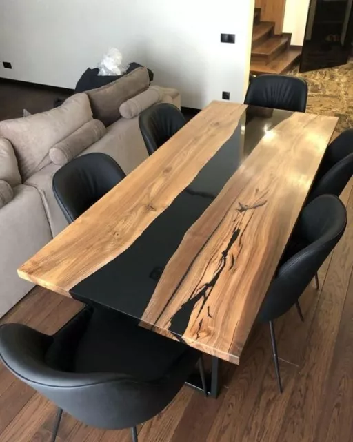 New Epoxy Resin Table Top Acacia Walnut Wood Custom Order Kitchen Dinning Table