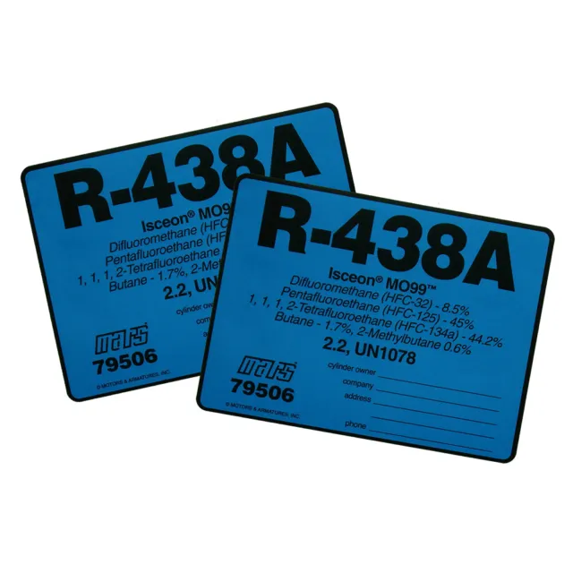 R-438A / R438A Label # 79506 , Pack of (2)
