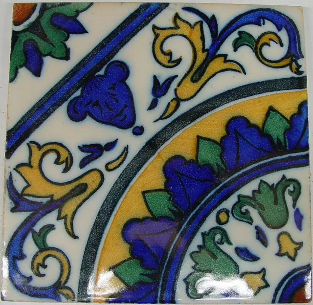 azulejos antiguos pintado a mano de aprox 100 años de antigüedad 3