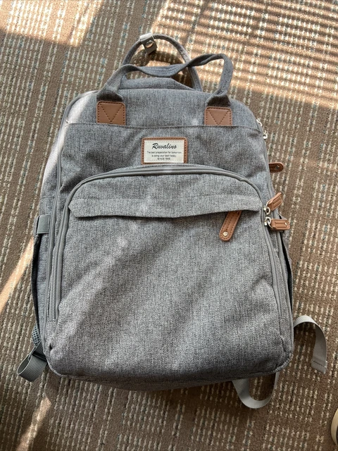 Diaper Bag Backpack, RUVALINO Multifunction Travel Back Pack Gray