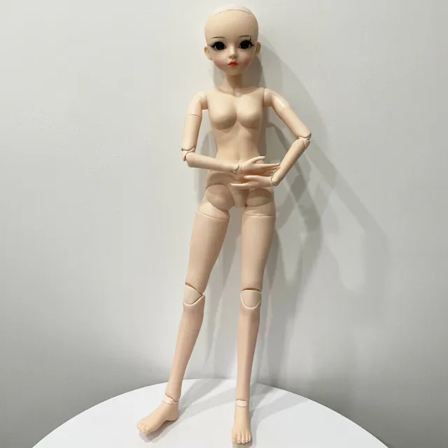 60CM Nude Body 1/3 BJD Doll Naked Body Female Girls with Face Makeup Eyes Toys