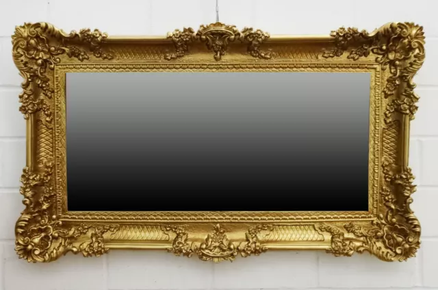 Baroque Mirror Wall Mirror Gold Salonspiegel Input Baroque 96x57 Antique M