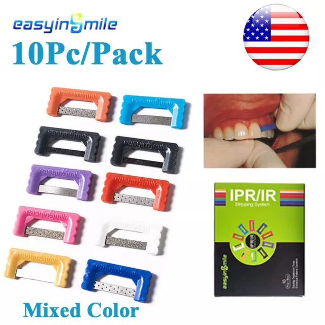 10Pc Dental Orthodontic IPR Reduction Strip Kits Interproximal Strip EASYINSMILE