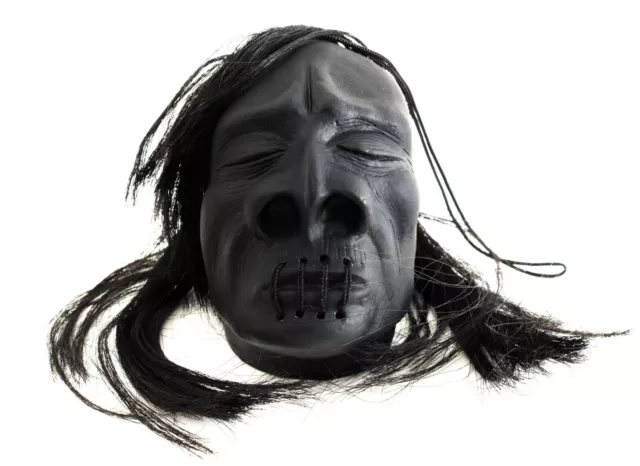 2 Shrunken Heads For Halloween Realistic Looking Hair 3" Tall  Looks Real Creepy