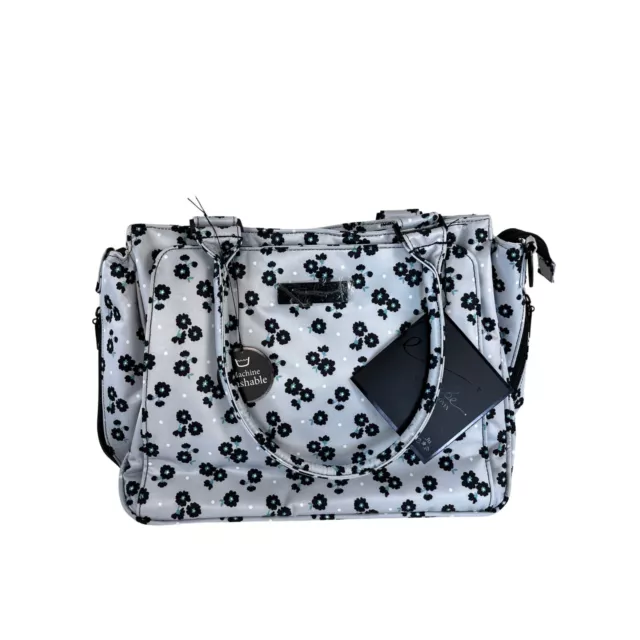 JuJuBe Diaper Bag, Be Classy, 15FB01X, Black Beauty, Floral / Blue, New w/ Tags