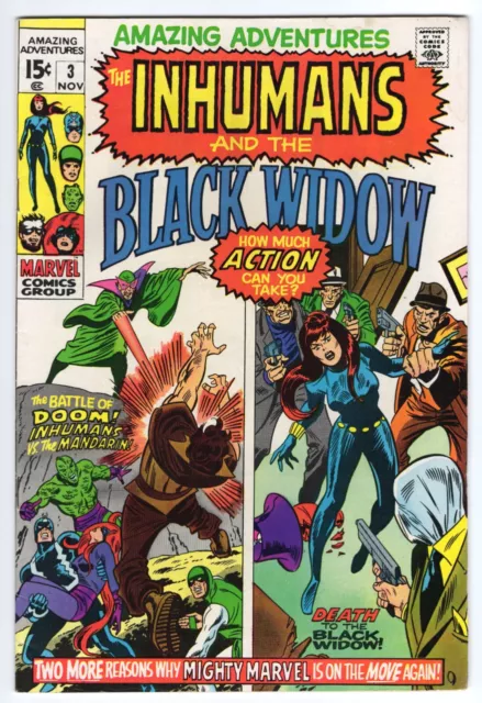 Amazing Adventures #3 (1970) "The Inhumans & The Black Widow" Jack Kirby (Fine)